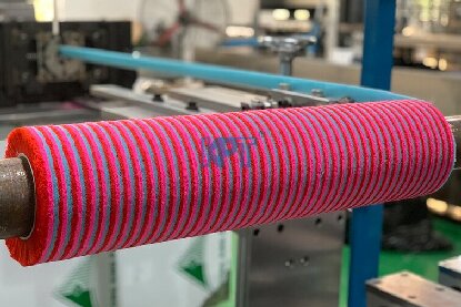 Automatically synchronous striping&winding